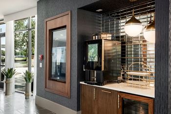 Complimentary coffee bar